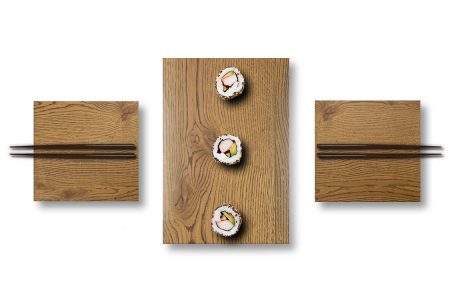 Piatti sushi in legno