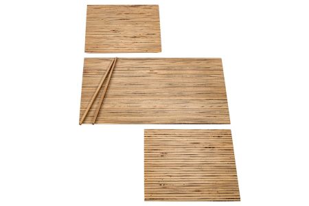 Sushi set mod. Stripes in legno di pitch-pine | Collezione Sushi